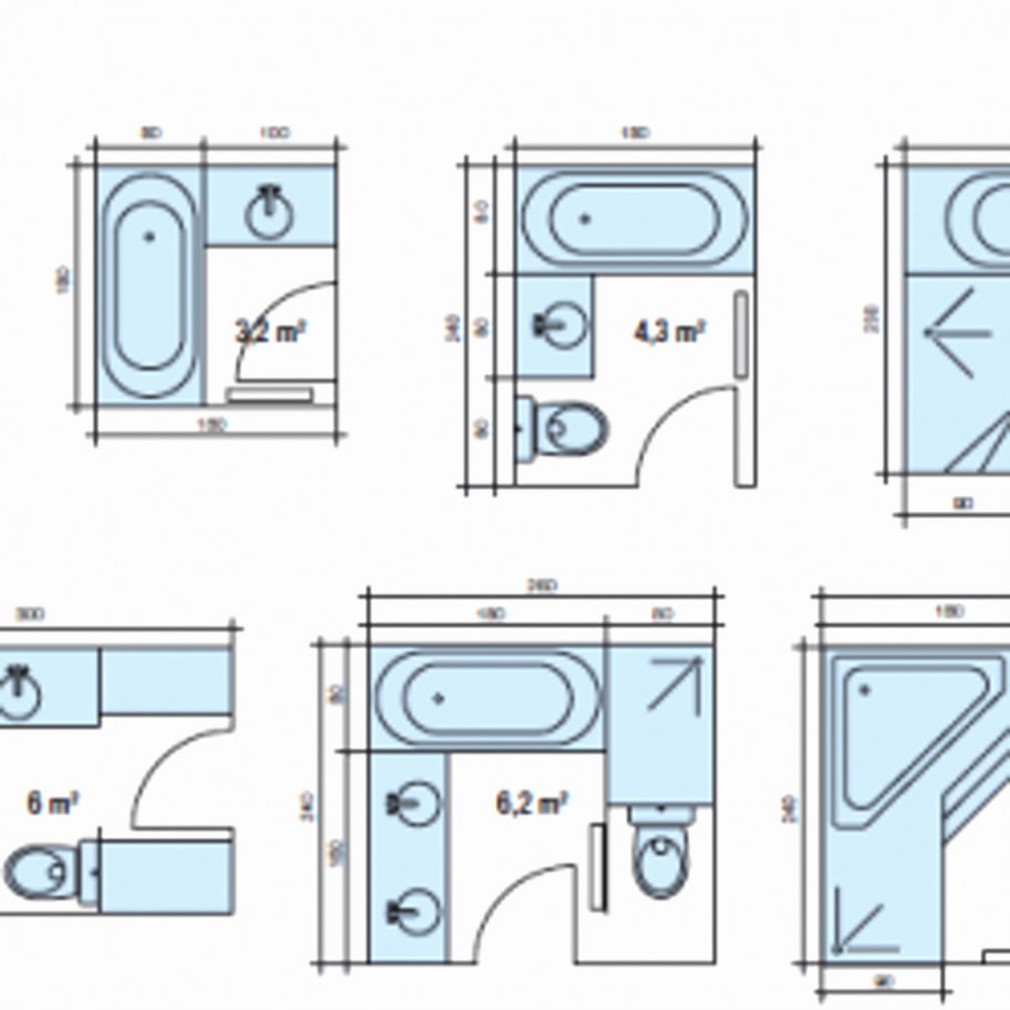 Проект ванной комнаты с туалетом