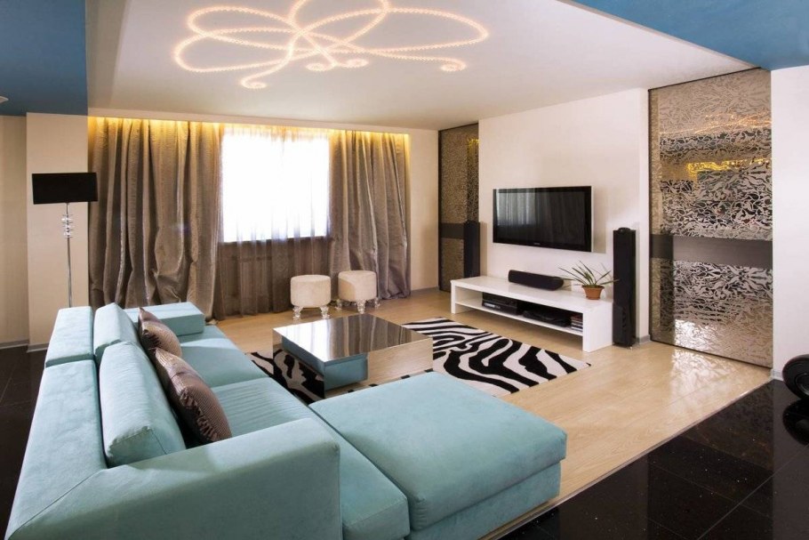 Модный интерьер зала