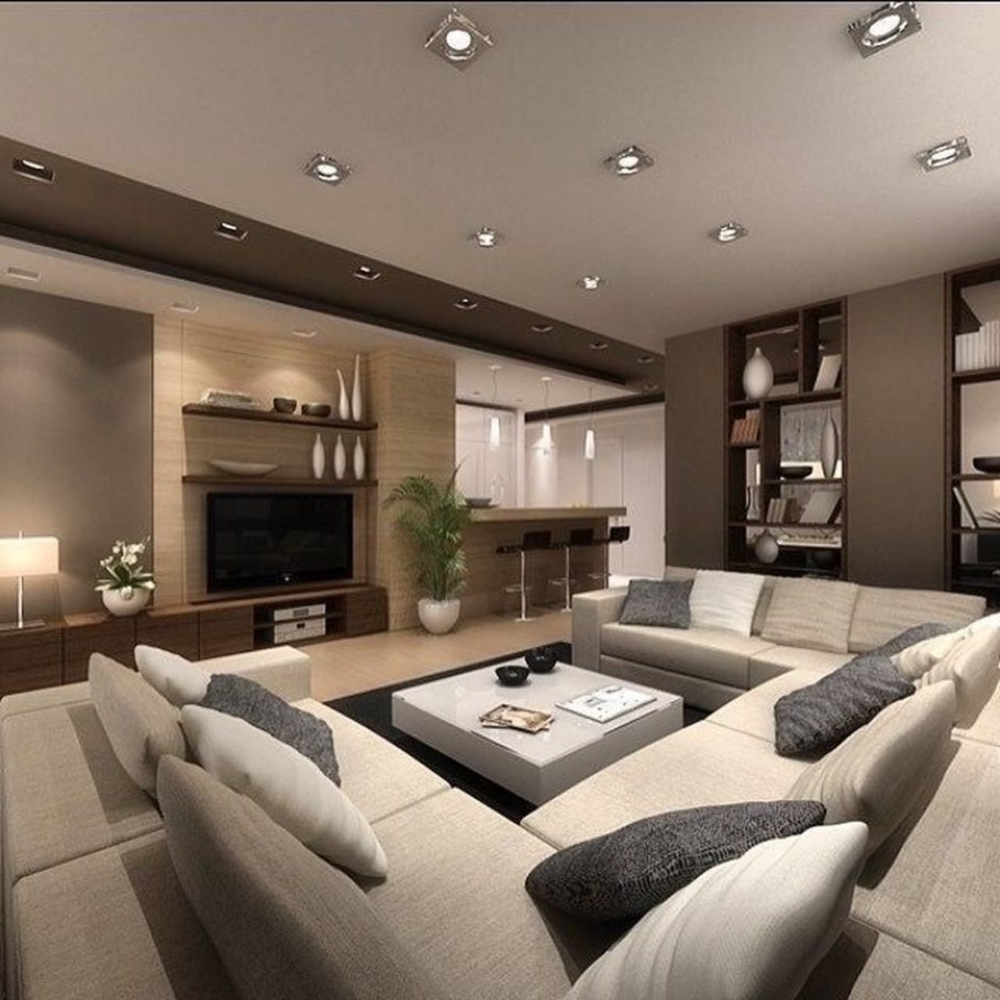 Шикарная гостиная в современном стиле