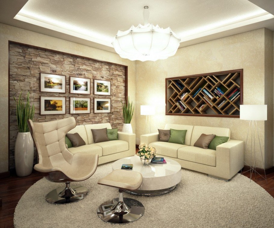 Дизайнерский интерьер гостиной