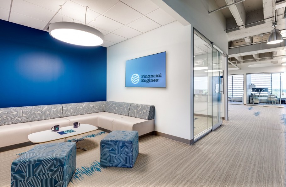 Синий интерьер офиса