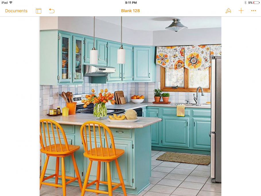 Кухня темная бирюза