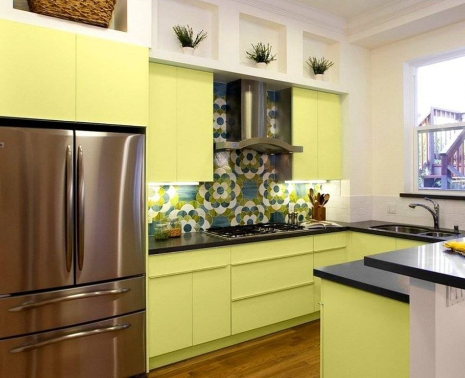 Кухня горчичного цвета