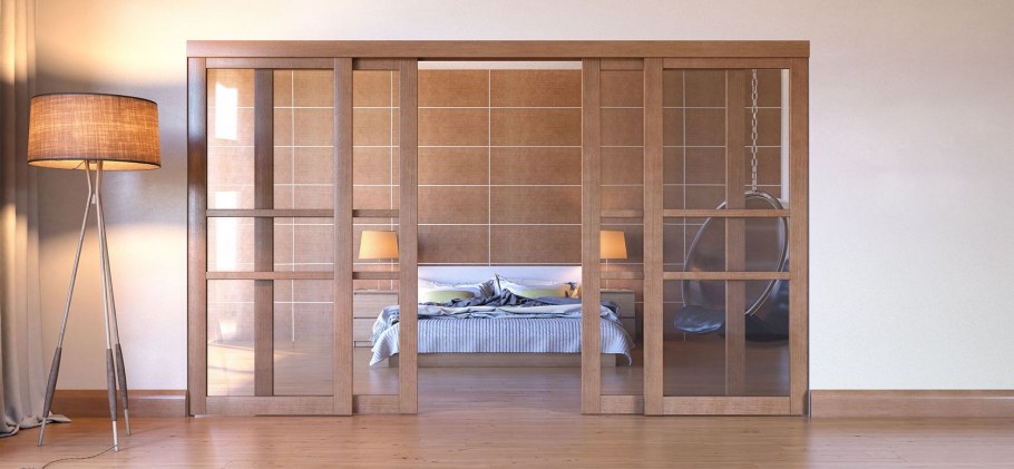 Двойные раздвижные двери