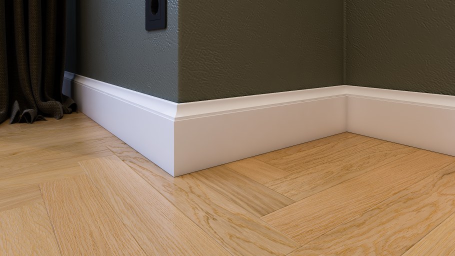 Укладка плинтуса на ламинат