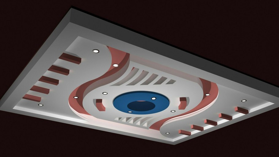 Потолок гипсокартон фигурный квадратный