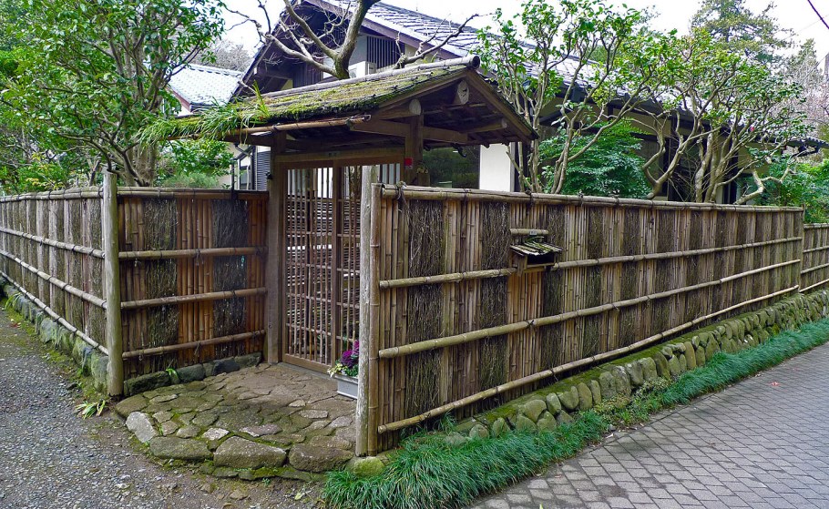 Бамбуковые изгороди Япония каменные сады