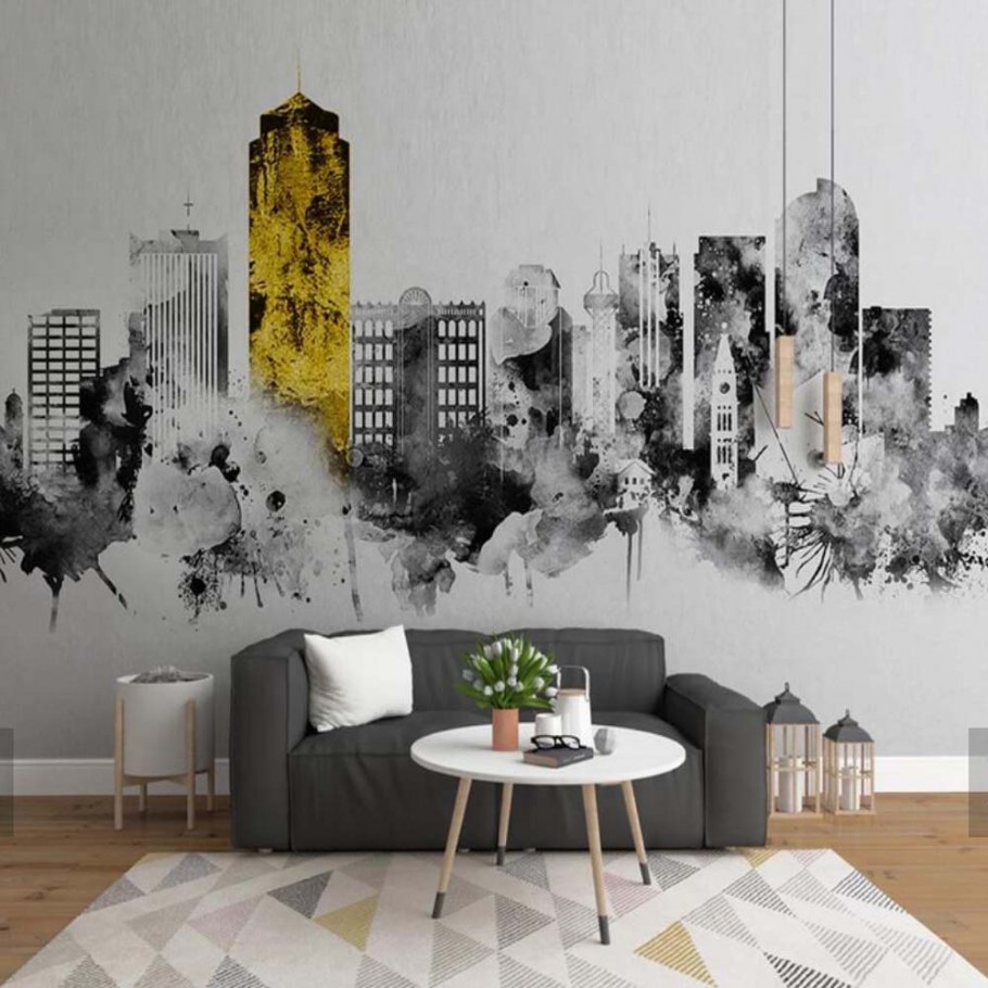 Стильные фотообои в интерьере