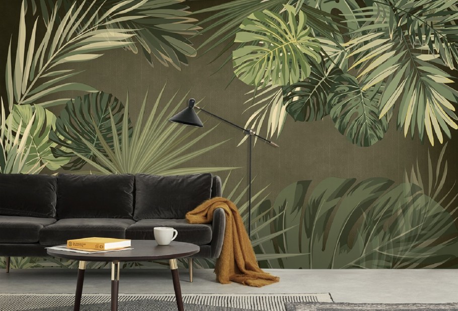 Тропические обои в интерьере