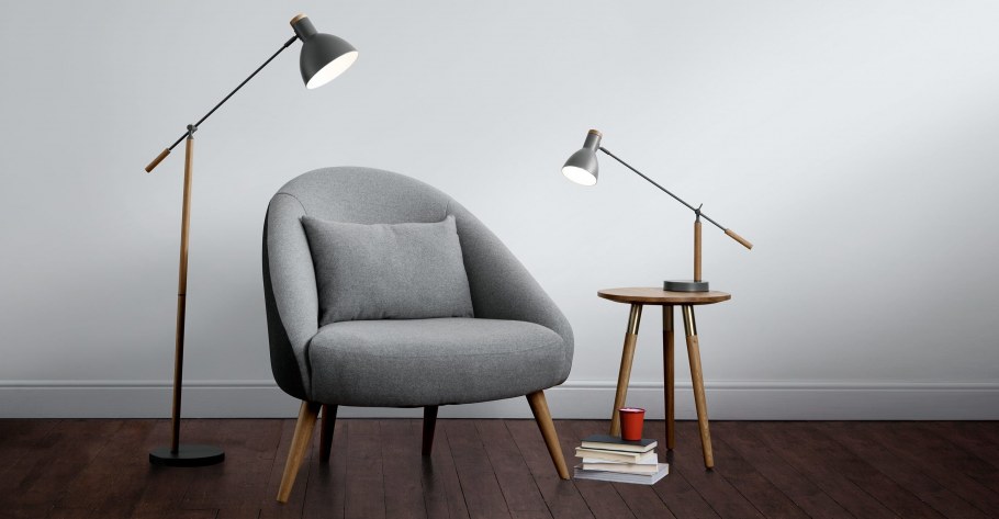 Реклама кресло и торшер