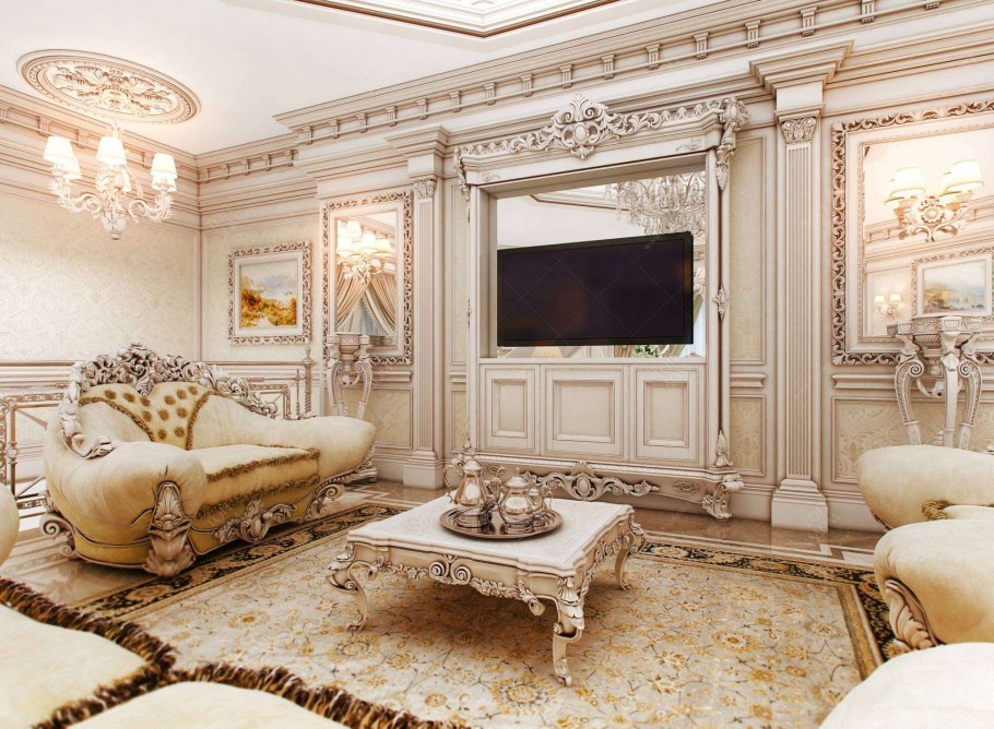 Luxury Mansion Interior зал