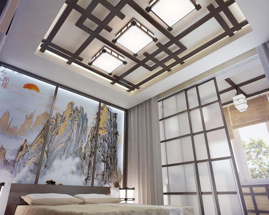 Потолок в японском стиле