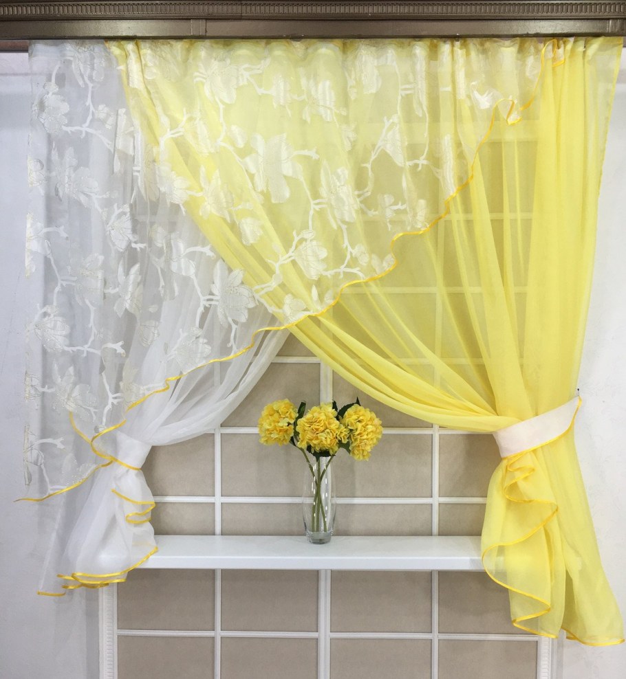 Желто зеленые шторы