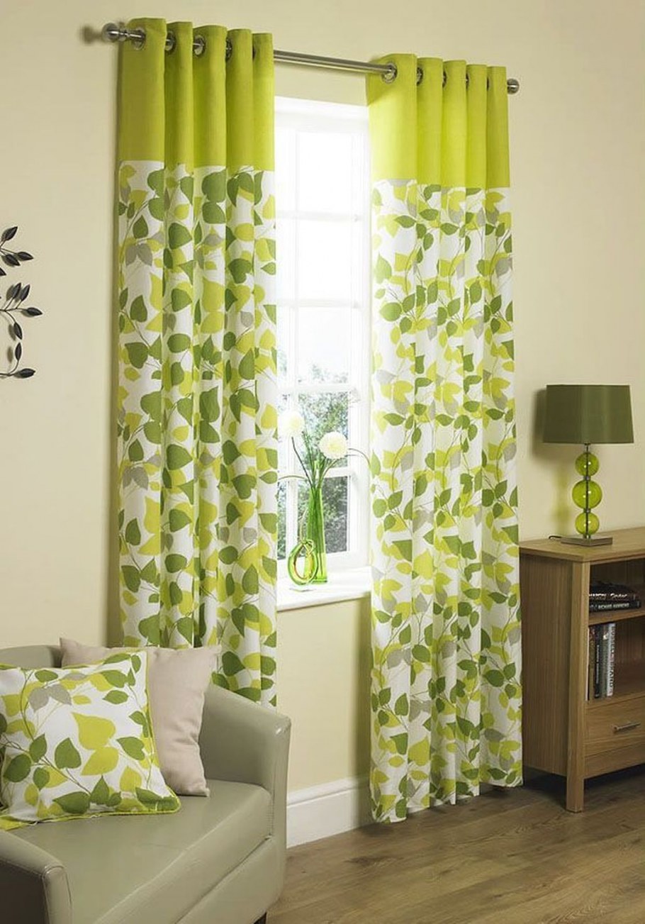 Желтые шторы в интерьере