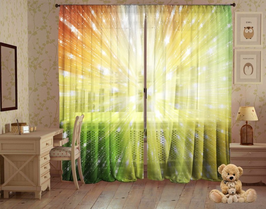 Тюль в полоску вертикальную