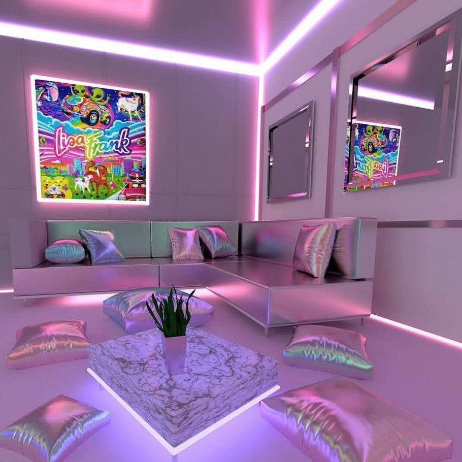 Комната в стиле неон