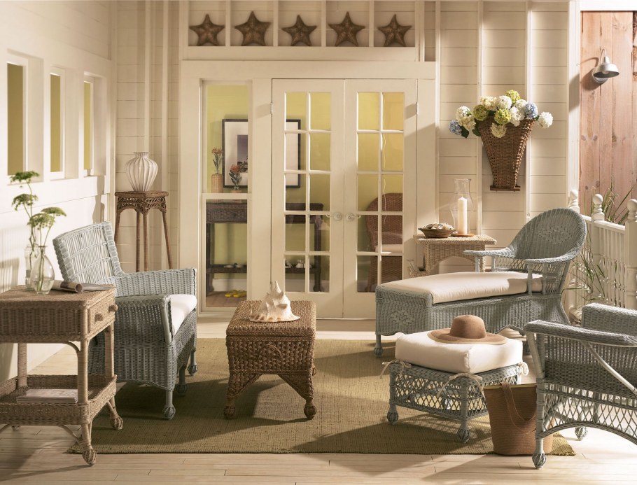 Стиль Прованс с ротанговой мебелью