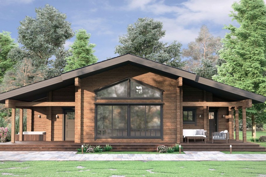 Одноэтажный дом 30 кв.м с террасой