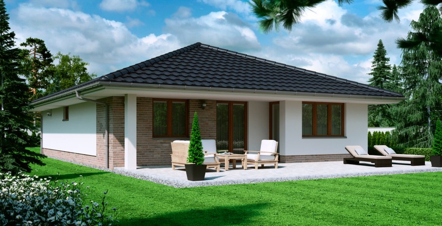 Дом с мансардой и террасой 120кв