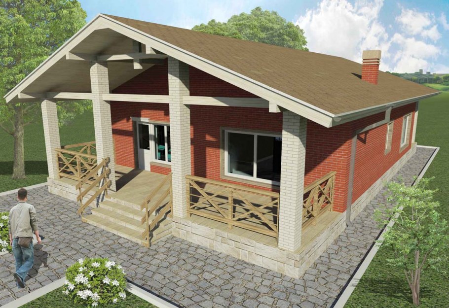 Дом из клееного бруса проект м316