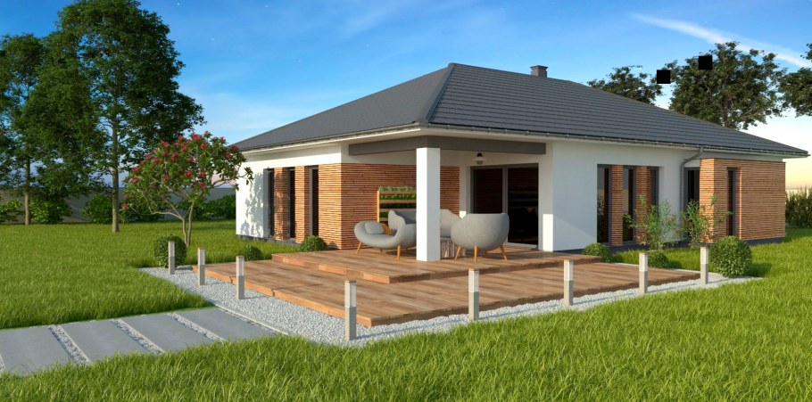 Одноэтажный дом 200кв с террасой