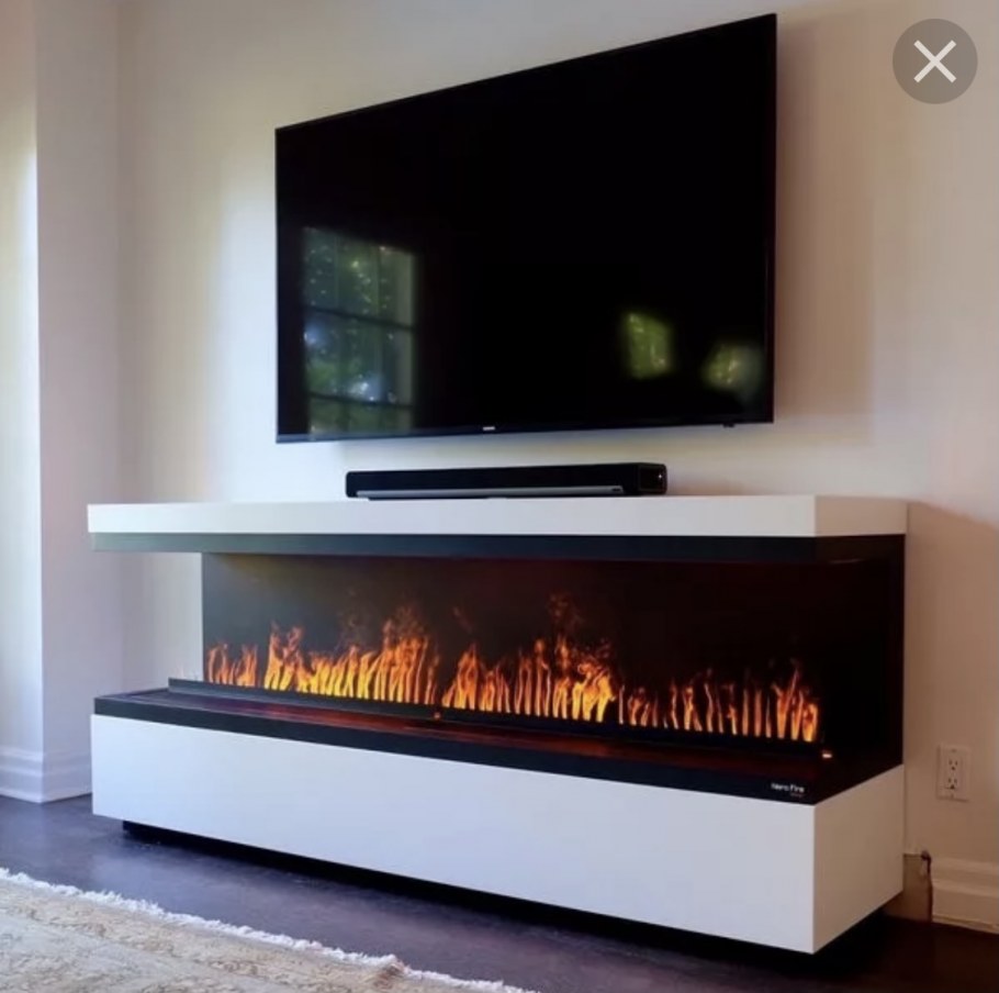 Узкий камин электрический