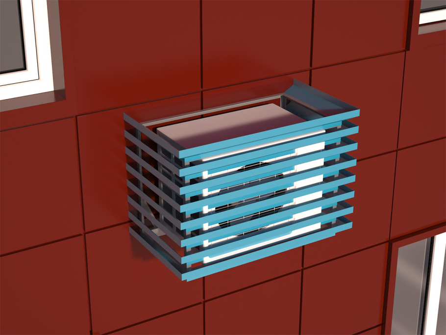 Корзины для кондиционеров на фасаде