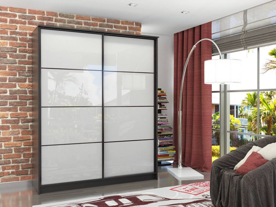 Шкаф-купе Байкал-2 белый глянец