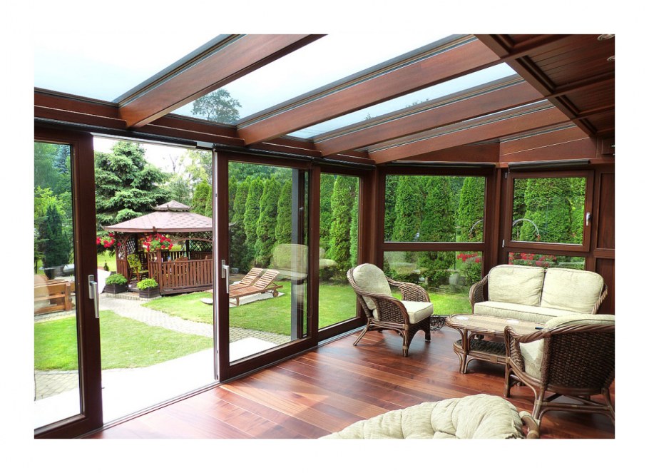 Стеклянная крыша для зимнего сада