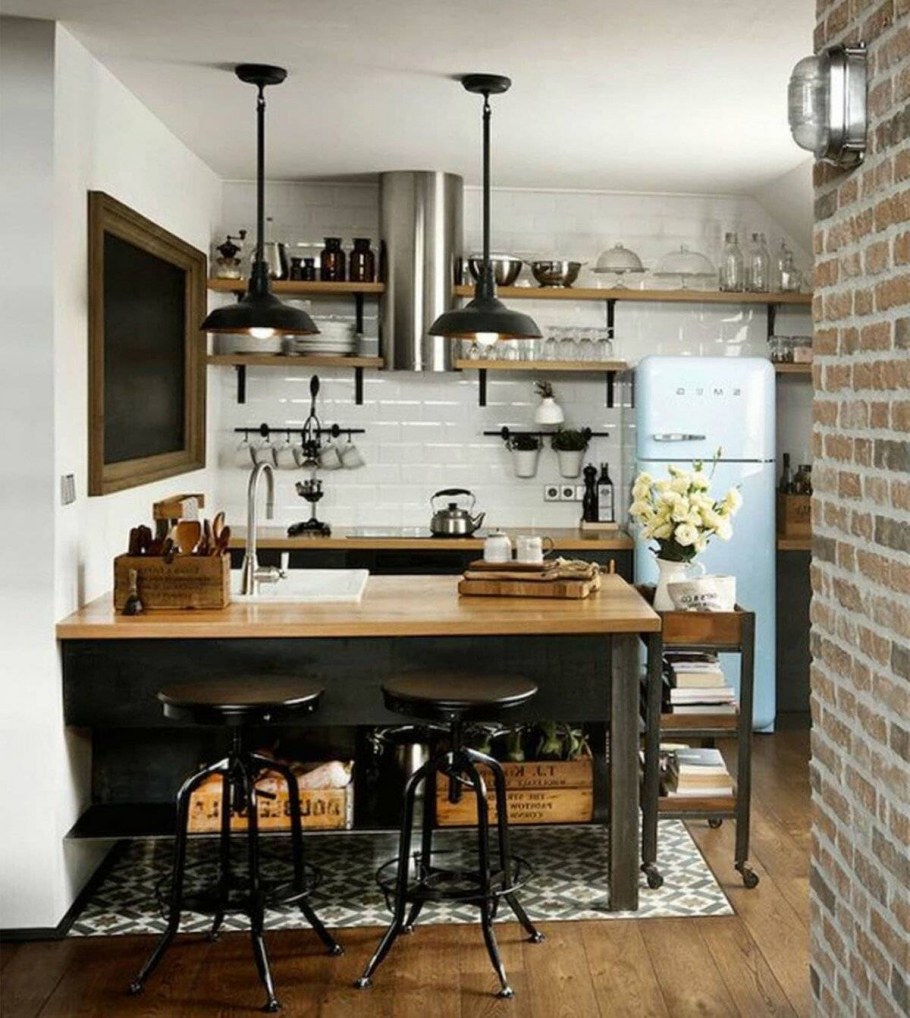 Кухня в стиле лофт 10 м2