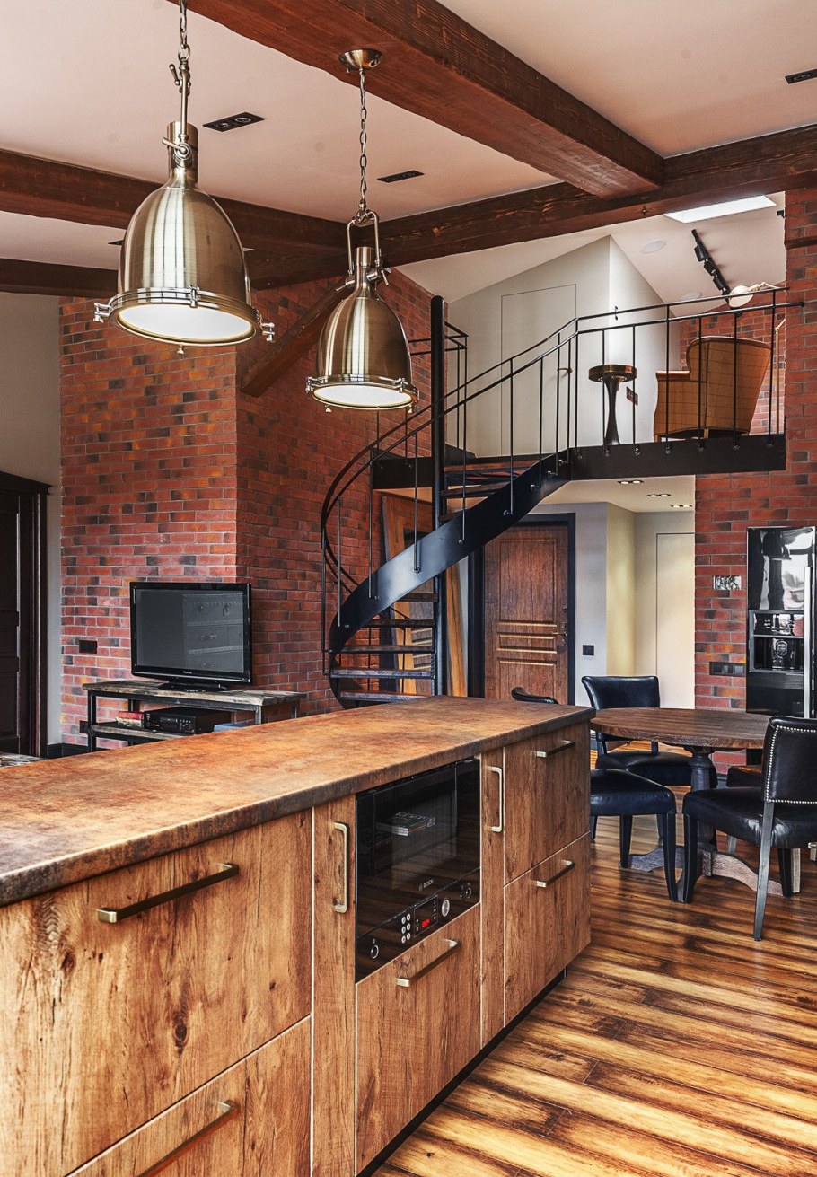 Кухни лофт в интерьере