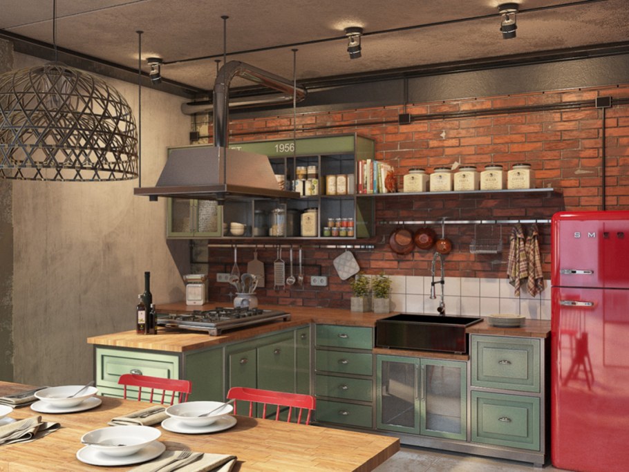 Кухня лофт Индастриал
