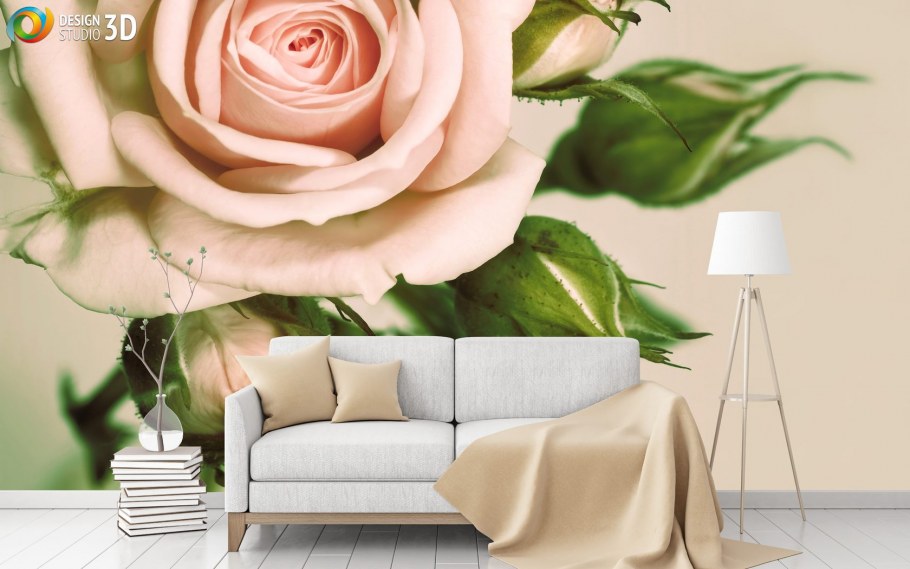 Фотообои с цветами в спальню