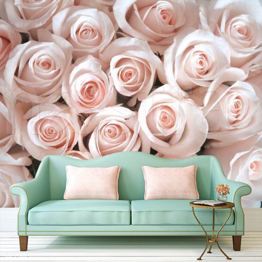 Нежные фотообои для спальни