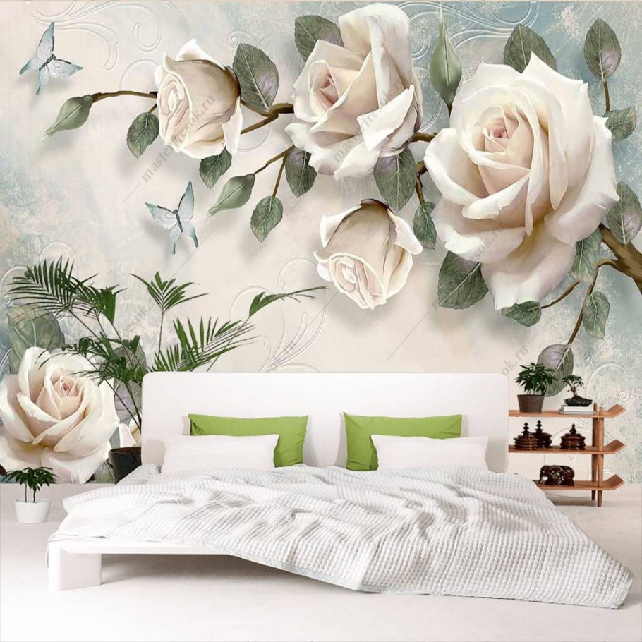 Фотообои роза для спальни
