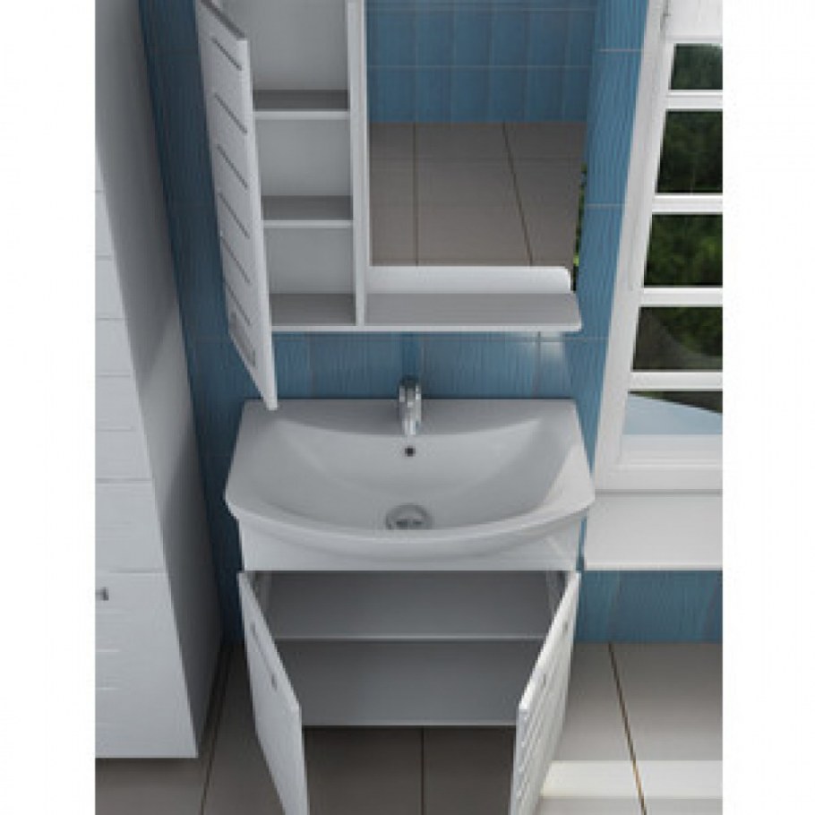 Тумба с раковиной Бриклаер Анна 60 белая