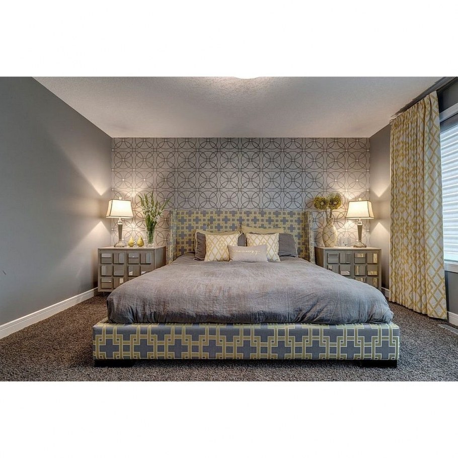 Акцентная стена в спальне