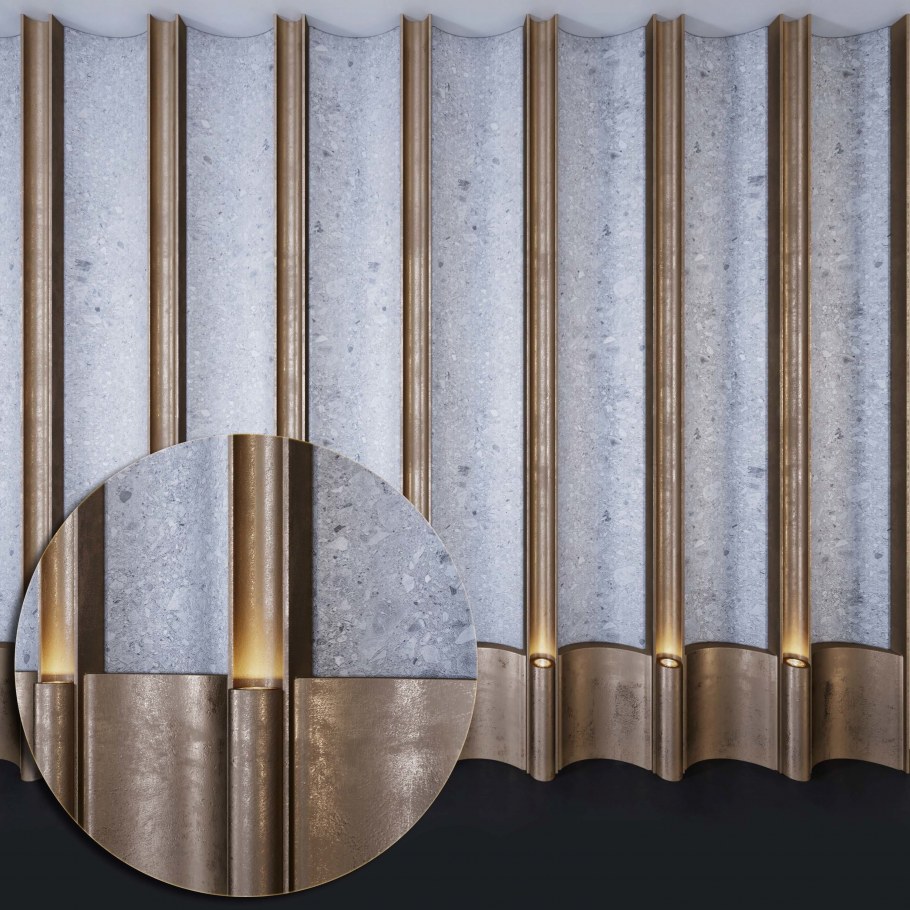 Мягкие стеновые панели с молдингом