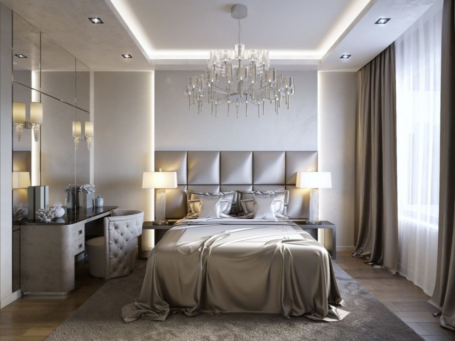 Элегантный интерьер спальни