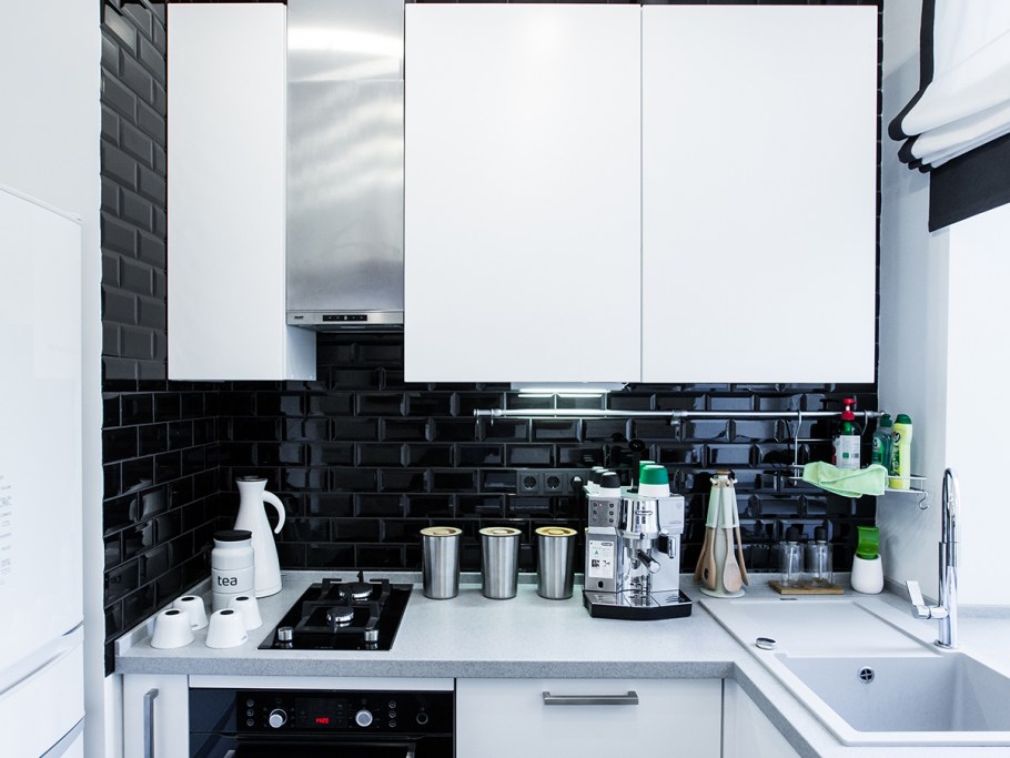 Фартук к черной столешнице