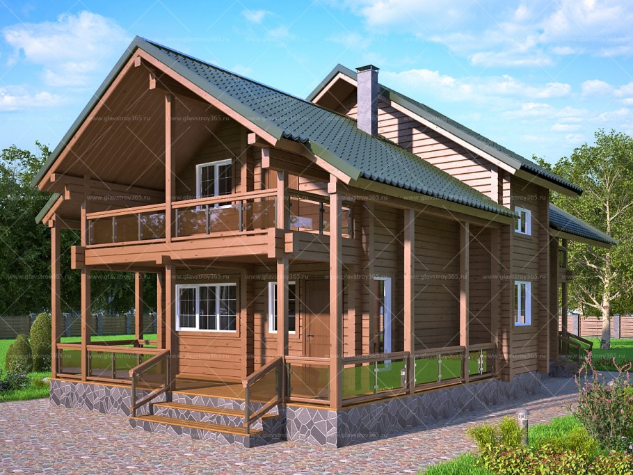 Маленький двухэтажный веранда