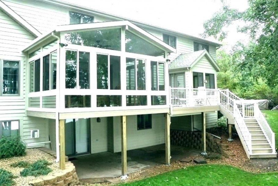 Пристройка двухэтажной террасы