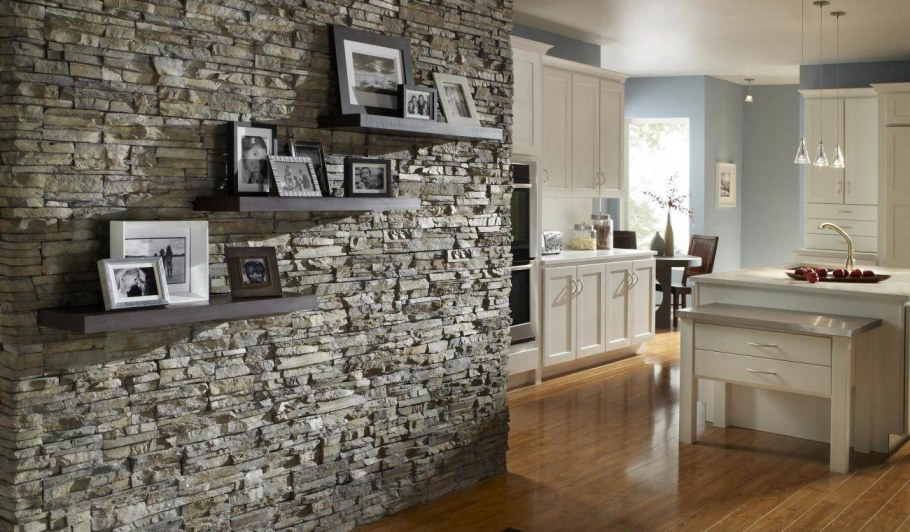 Имитация камня в интерьере