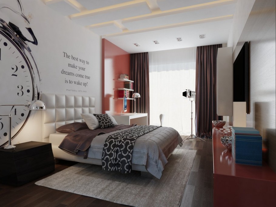 Спальня в стиле лофт индустриал