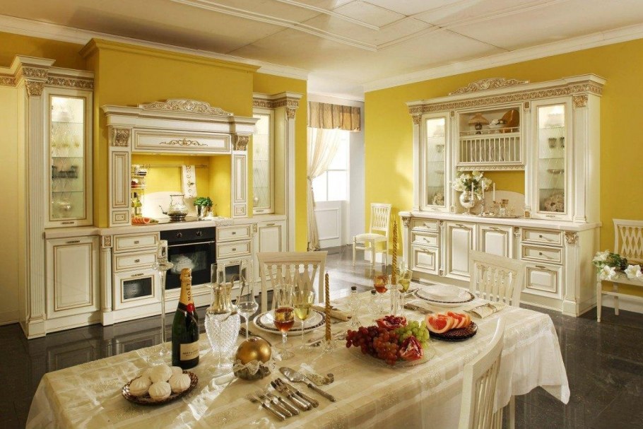 Стиль рококо в интерьере кухни