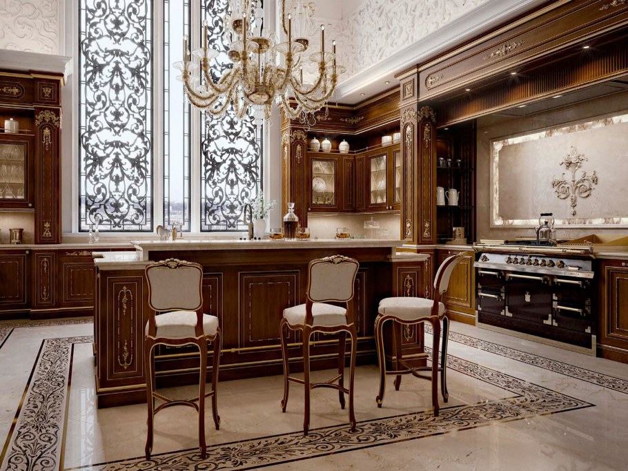 Интерьер столовой в классическом стиле