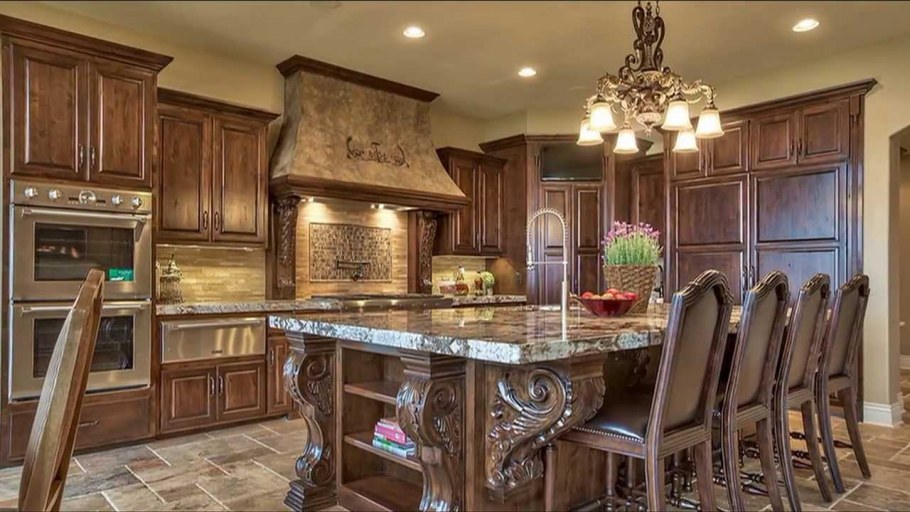 Роскошные современные интерьеры кухни