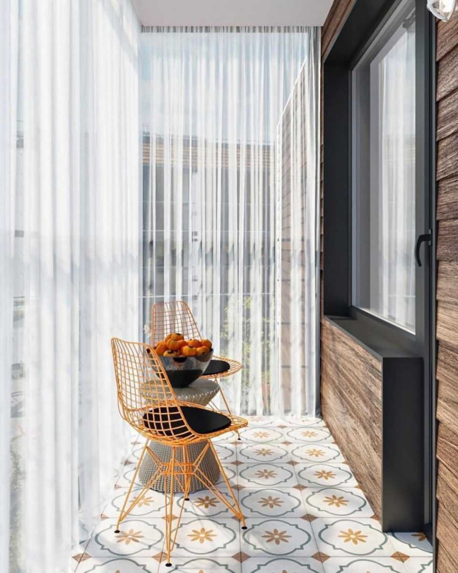 Лоджия в стиле Сканди