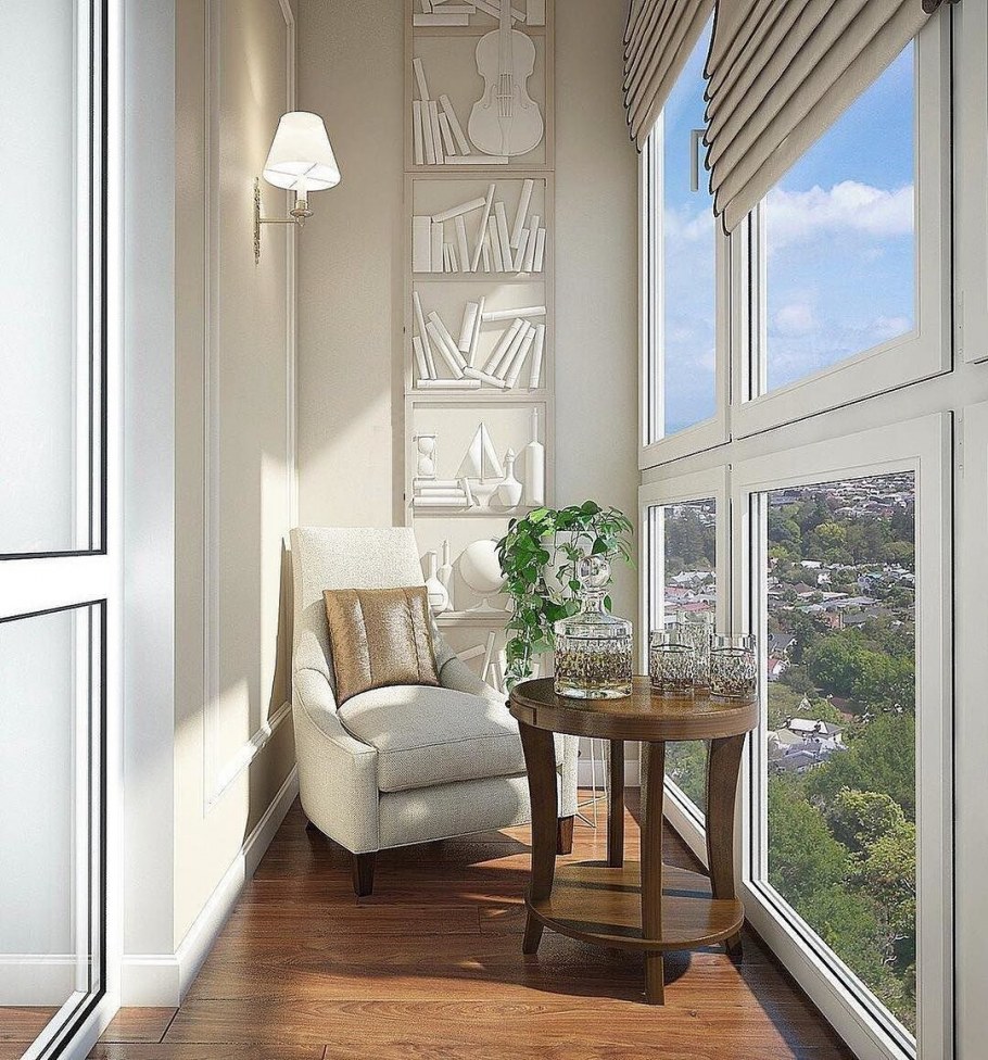 Уютный панорамный балкон