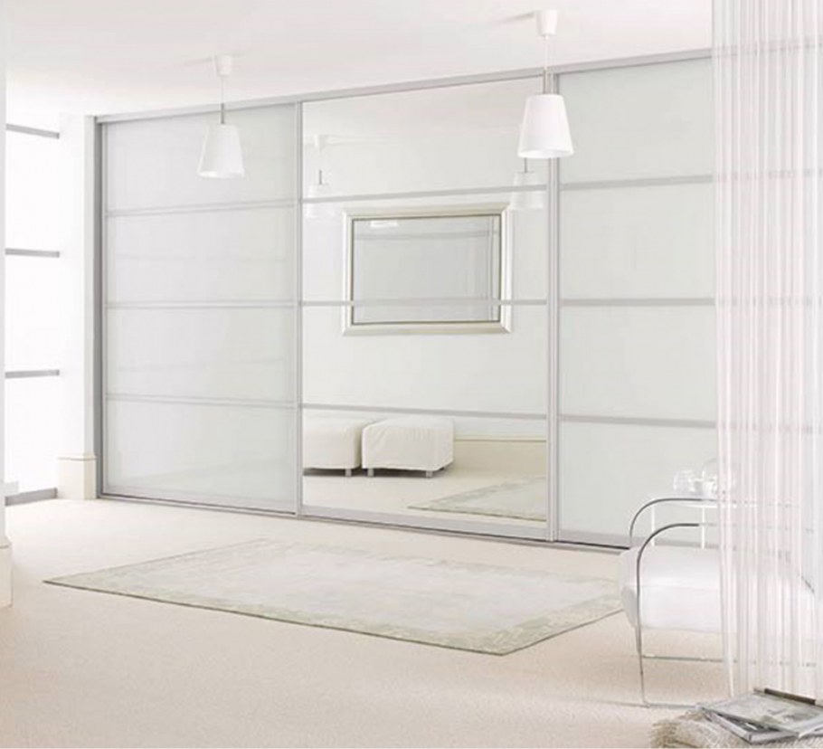 Зеркальный шкаф купе аристо белый